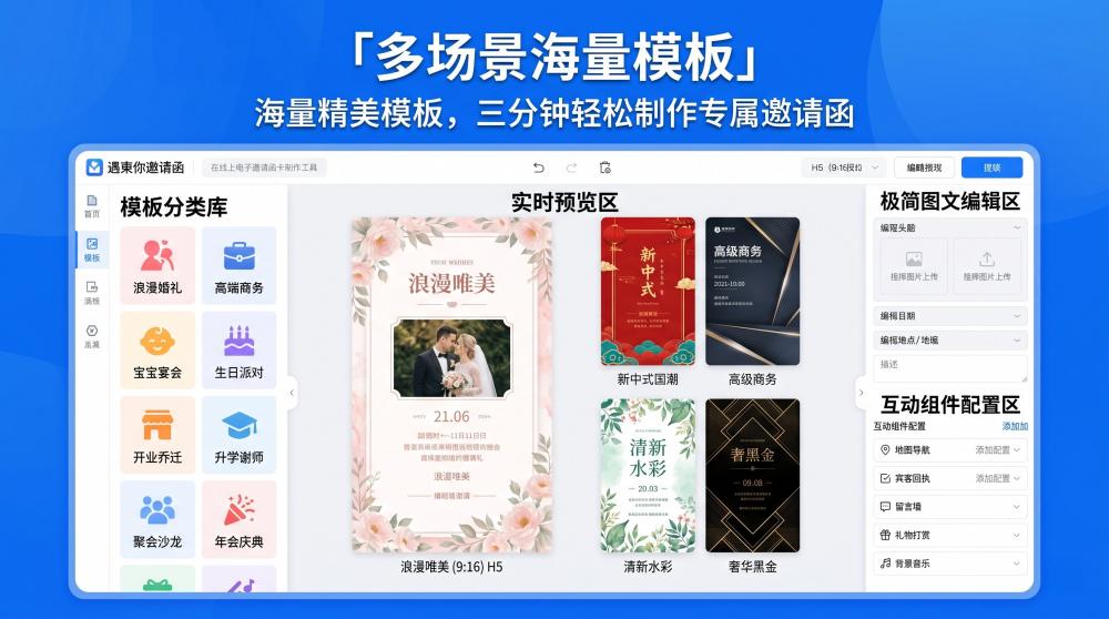 高端开业电子邀请函｜拿捏品牌格调，轻松彰显企业硬实力